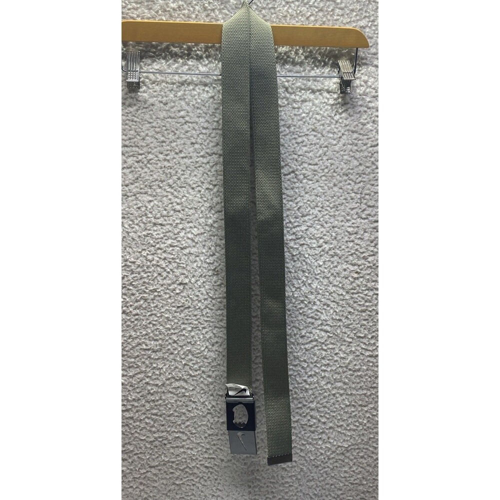 Nike Men's Webbed Military Belt Adjustable Buckle Logo 1.5in Sports